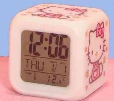 现货批发创意家居闹钟 七变色闹钟