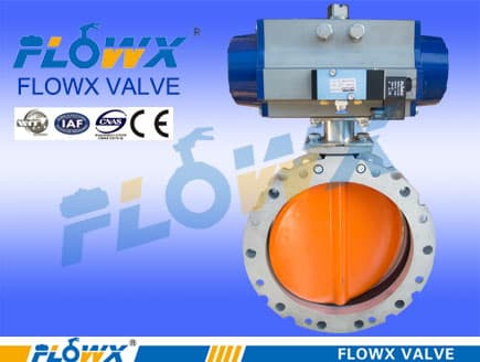 DN100气动单法兰粉末蝶阀